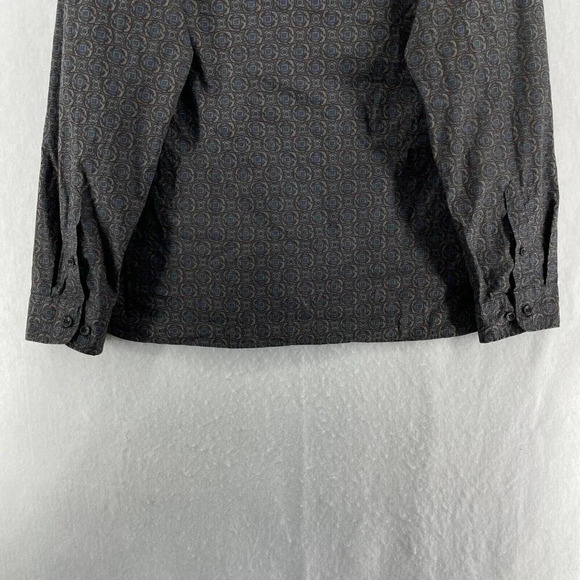 Urban Outfitters Button Up Men's L Brown Mix Paterned Long Sleeve Standard Fit - Picture 11 of 12